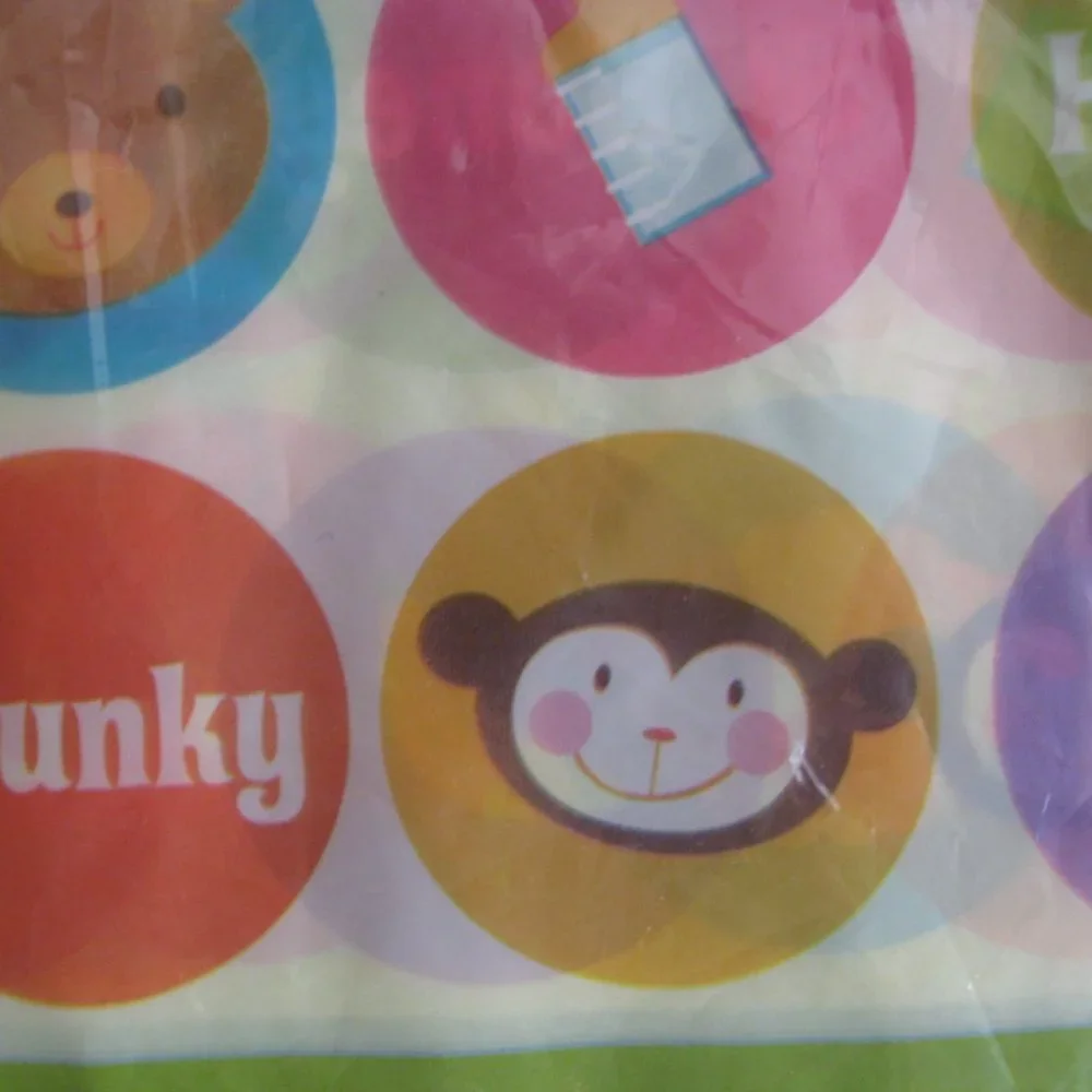 Hallmark Baby Animal Dots Polka Safari Farm Party Decoration Table Cover NWT